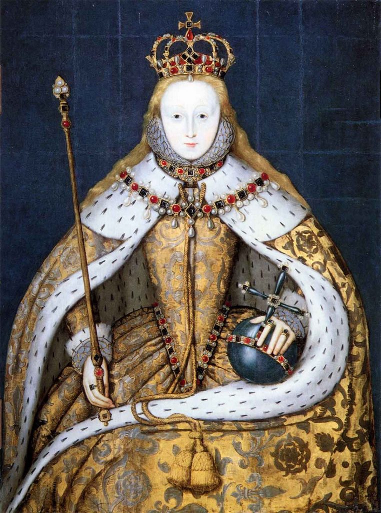 Isabel I con su túnica de coronación
