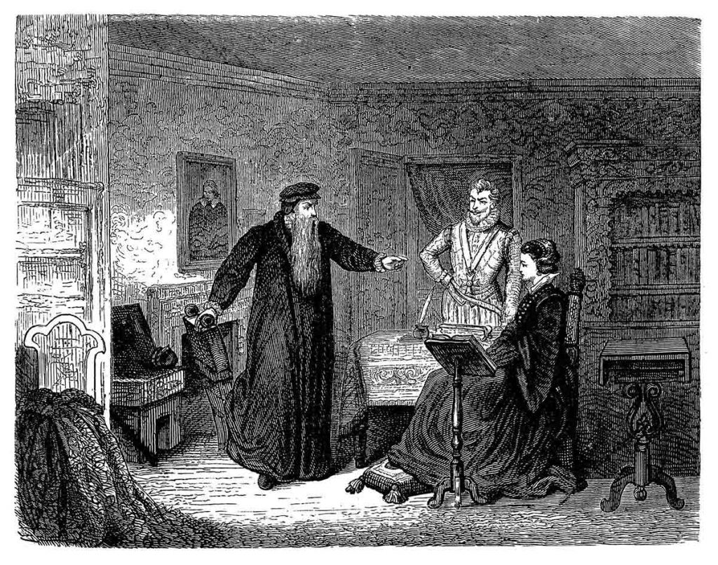 John Knox conversando con María Estuardo.