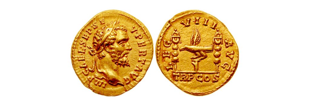 Aureus con la efigie de Septimio Severo