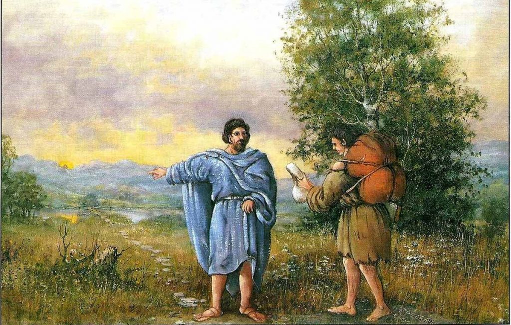 Evangelista muestra a Cristiano el camino