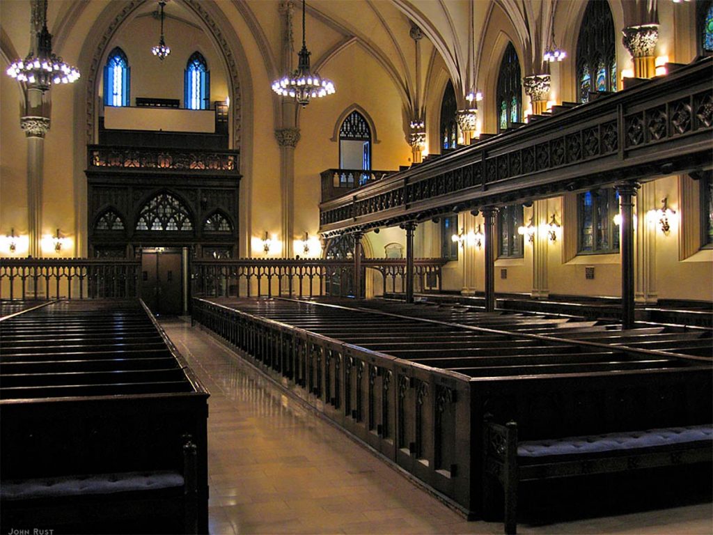 Interior de la Primera Iglesia Presbiteriana de Nueva York