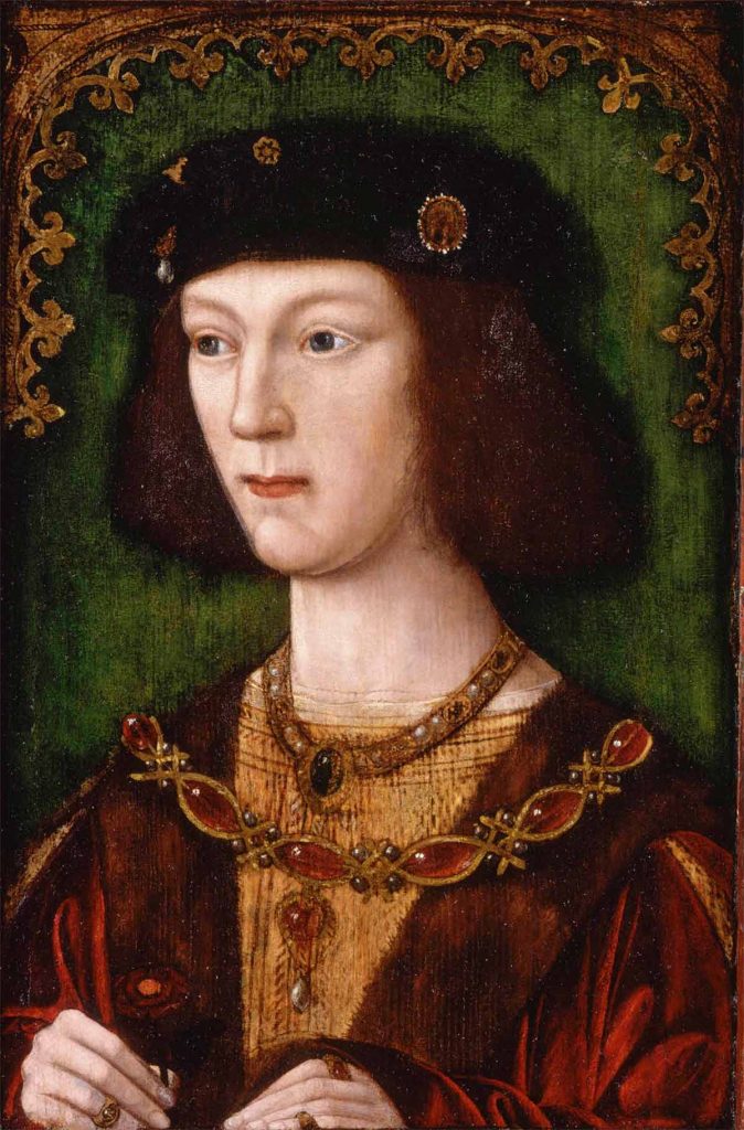 Retrato de Enrique VIII de 1509 / Pintura de Meynnart Wewyck.