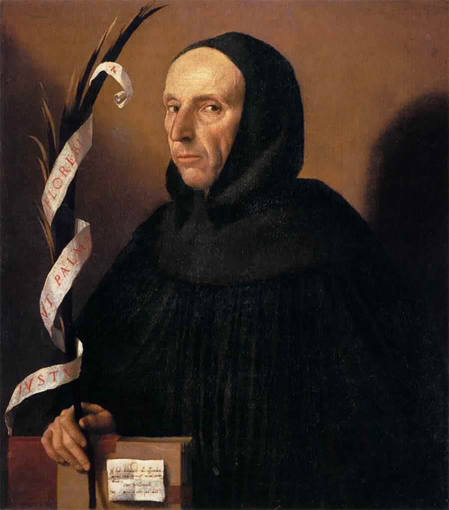 Retrato de Girolamo Savonarola por Moretto da Brescia.