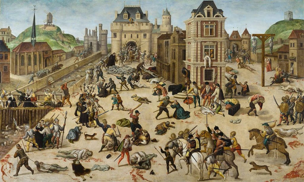 Representación del día de la masacre del día de San Bartolomé
