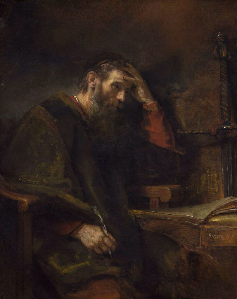 Apóstol Pablo, pintado por Rembrandt en el siglo XVII.