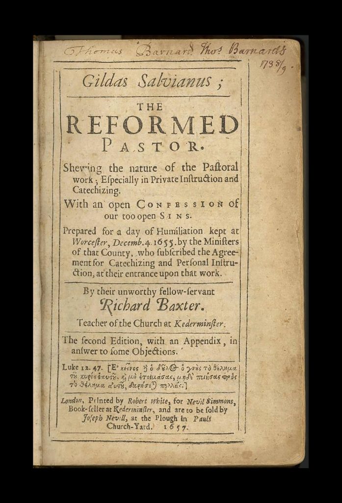 Edición de The Reformed Pastor de 1657