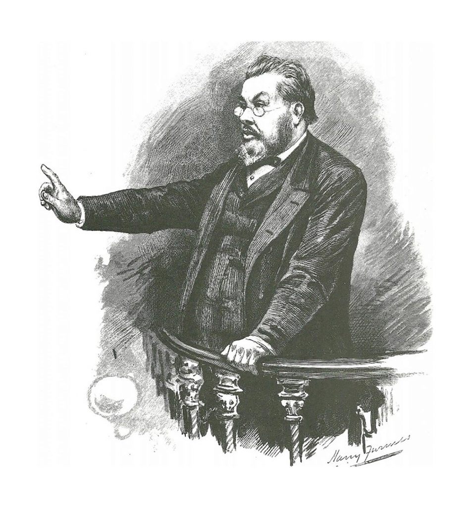 Charles Spurgeon predicando.