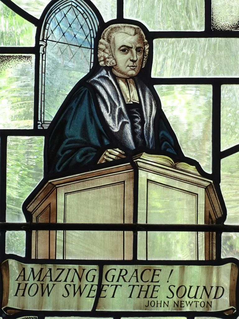 Imagen de John Newton en una iglesia de Olney en Buckinghamshire, Inglaterra.