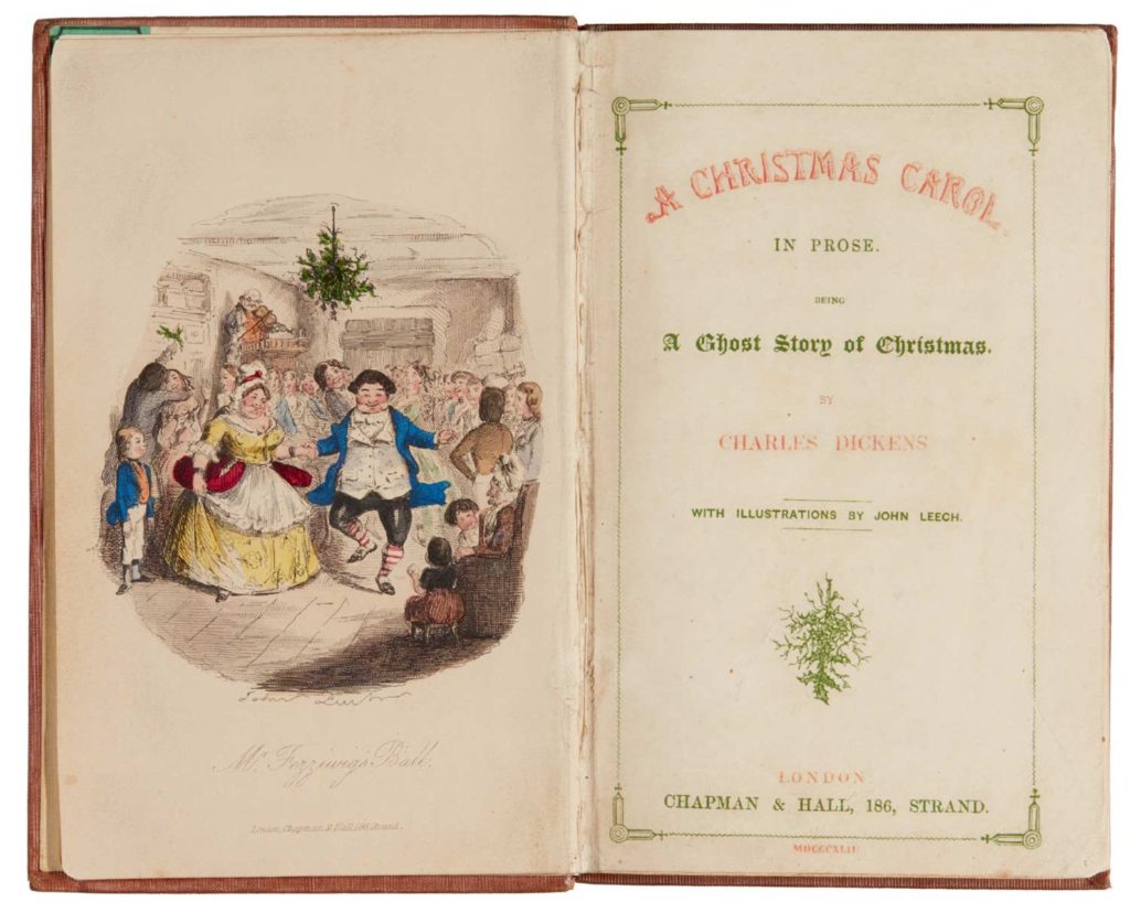 Portada de la edición de "A Christmas Carol" de 1843.