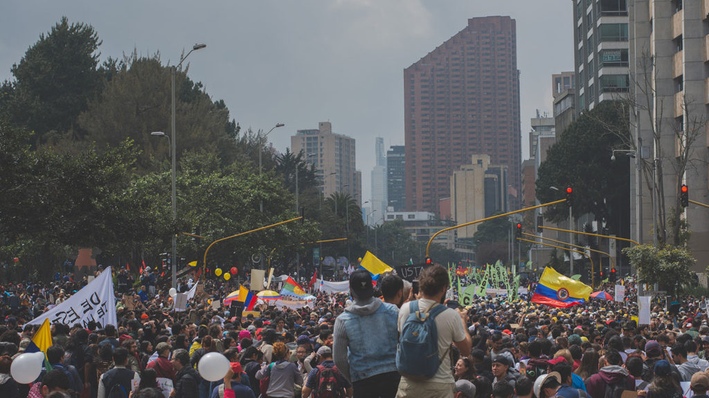 Manifestación pública en Bogotá, Colombia