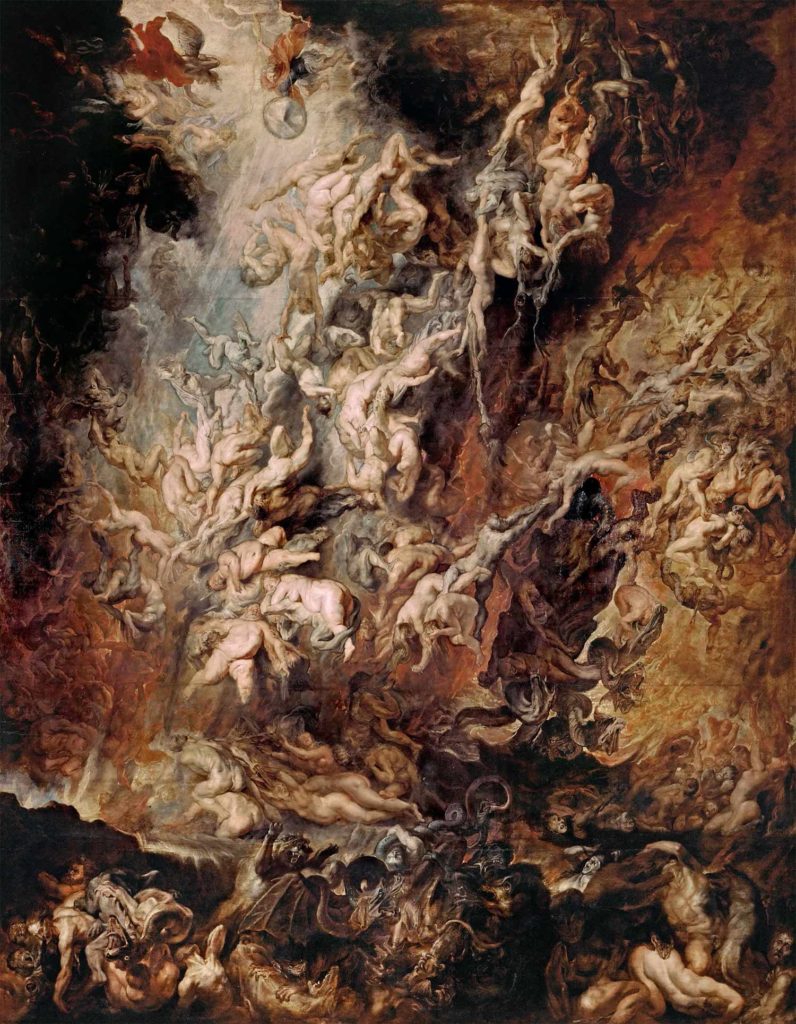 Caída de los condenados de Rubens.