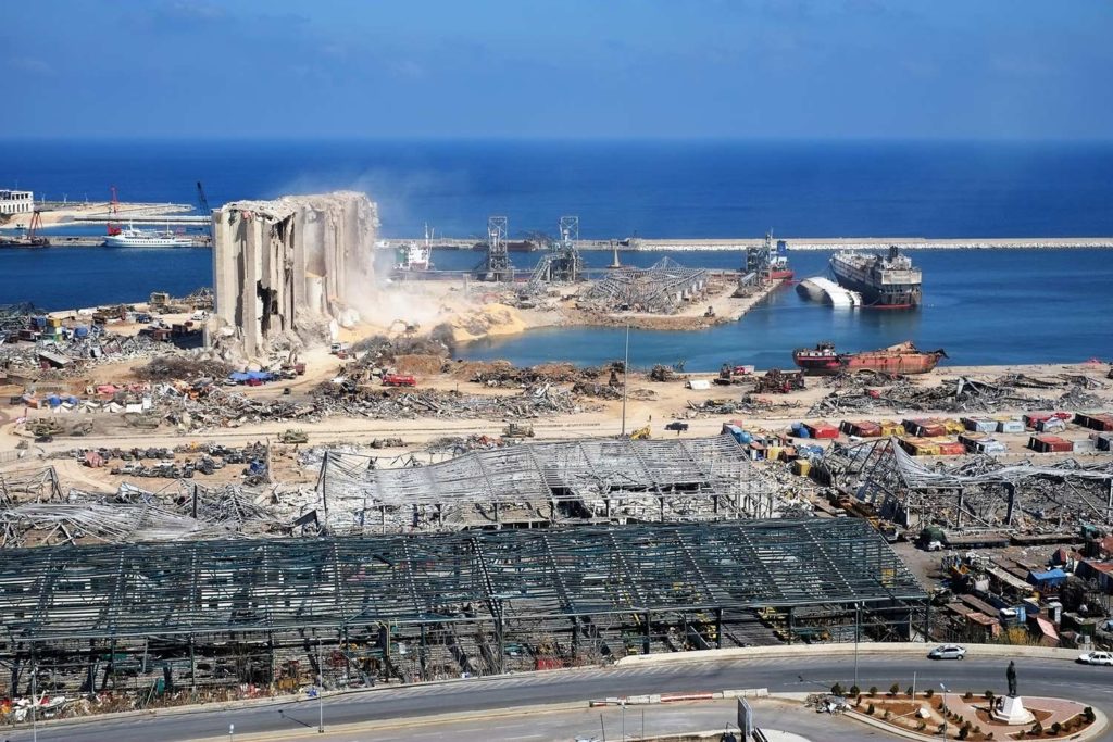 Imagen de la explosión de 2020 en el Puerto de Beirut.
