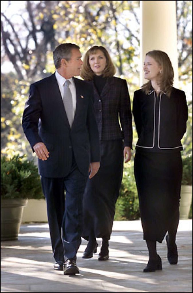 Heather Mercer con el presidente George W. Bush
