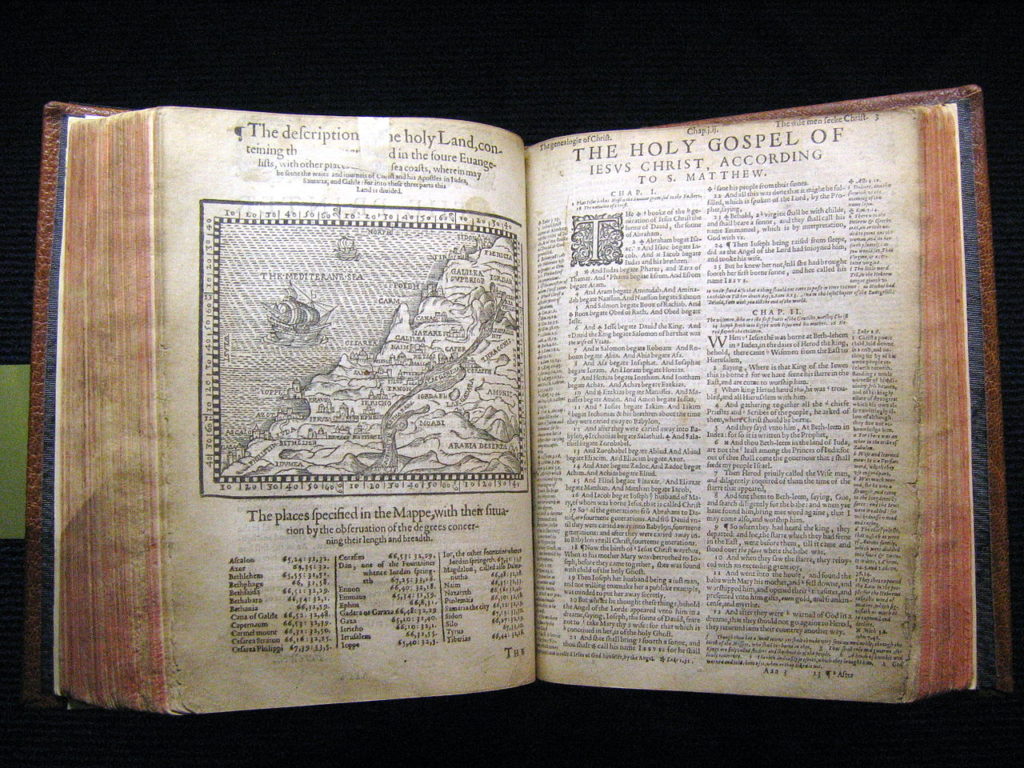 Biblia de Ginebra, considerada la Biblia de la reforma protestante inglesa.