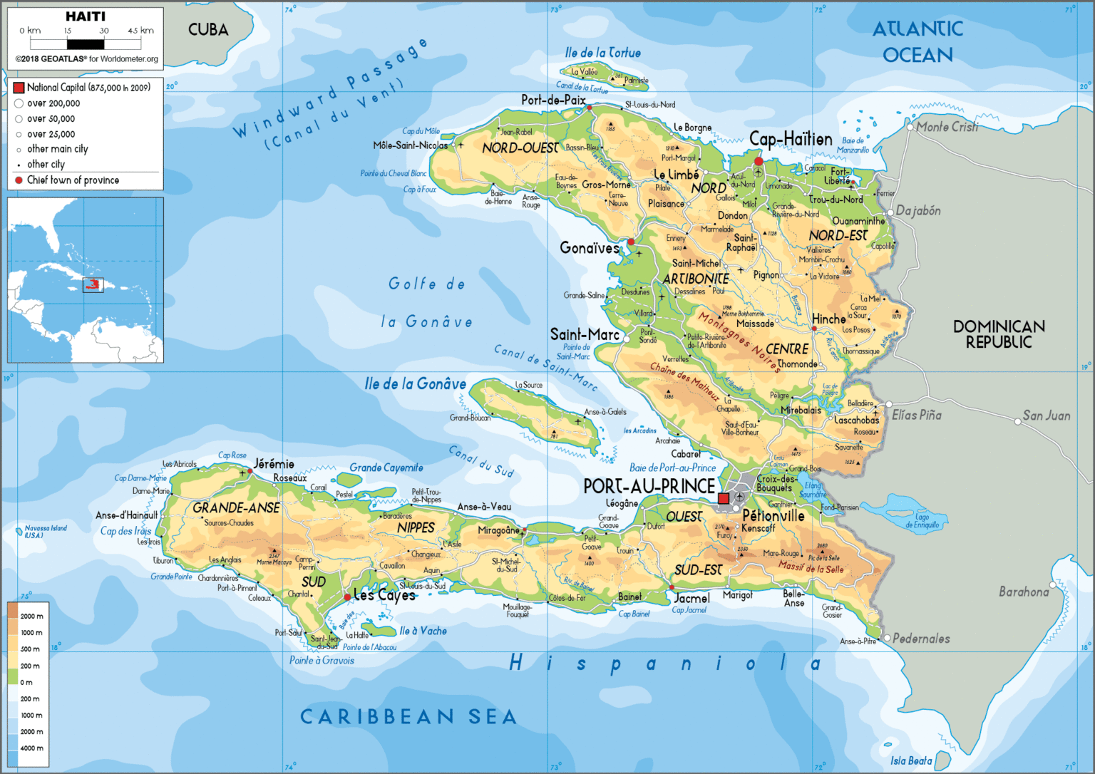 Qu Se Sabe Del Grupo De Misioneros Cristianos Que Fueron Secuestrados   Haiti Physical Map 1536x1086 