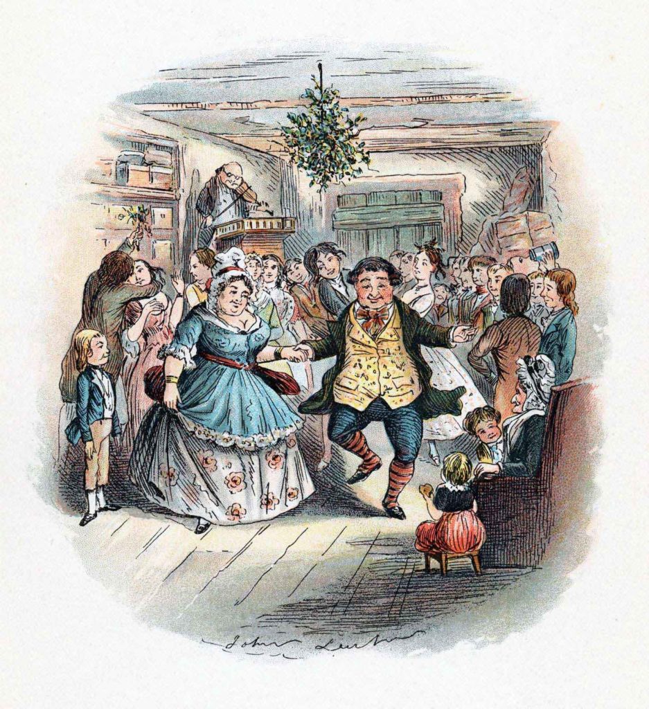 Escena popular de "Canción de Navidad" de Dickens