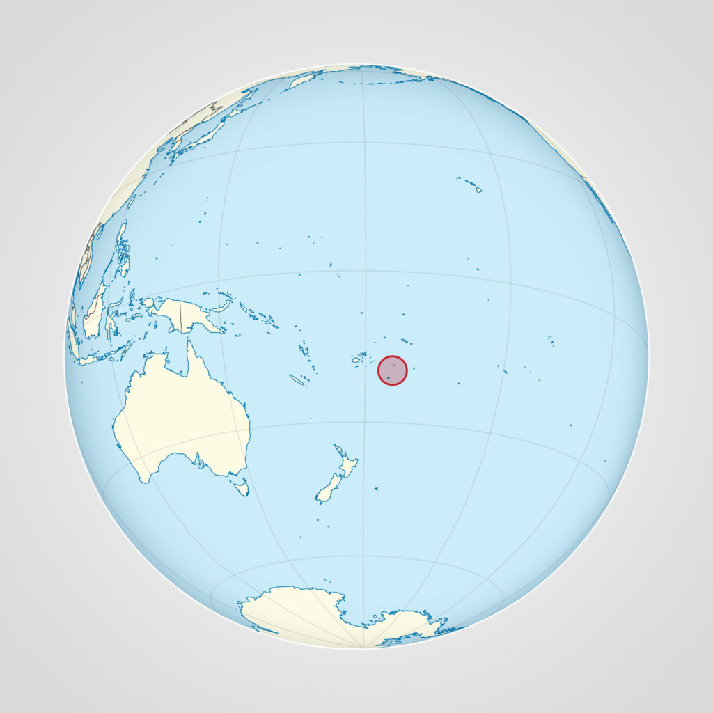 Ubicación de Tonga.