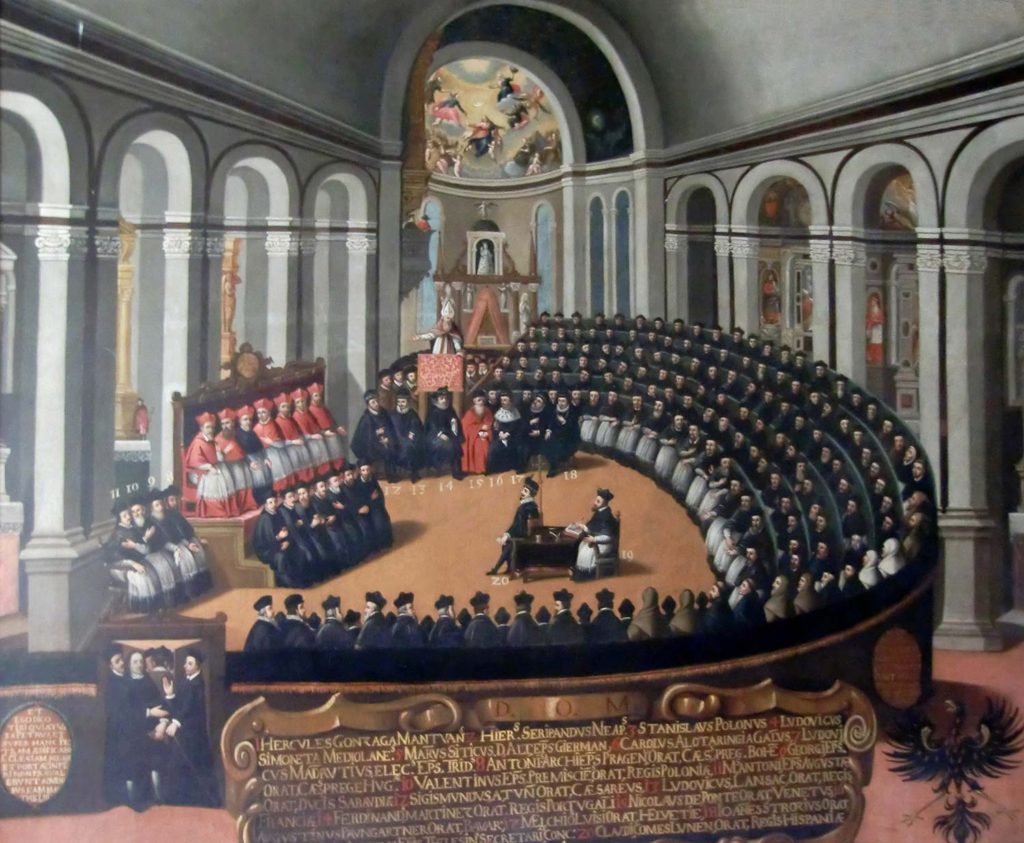 Una sesión del Concilio de Trento en Santa María Maggiore.