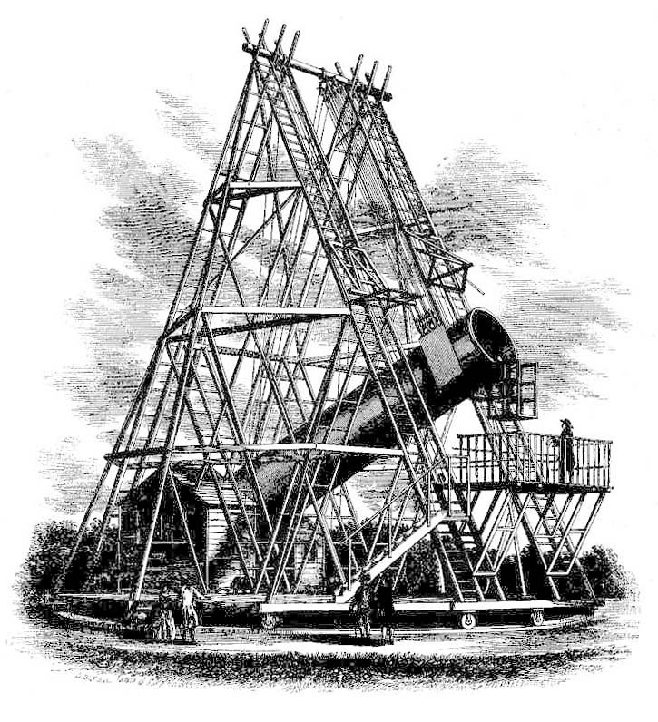 Telescopio de 40 pies de Wilhelm Herschel, 1789
