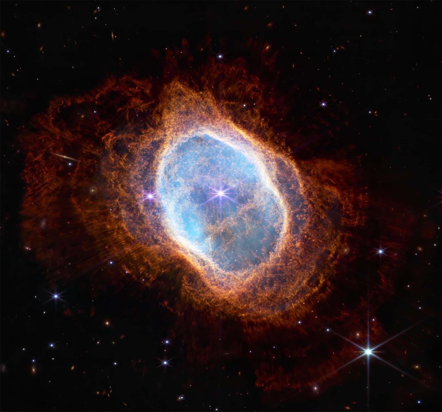 Nebulosa del Anillo Sur por el Telescopio Webb (2022)