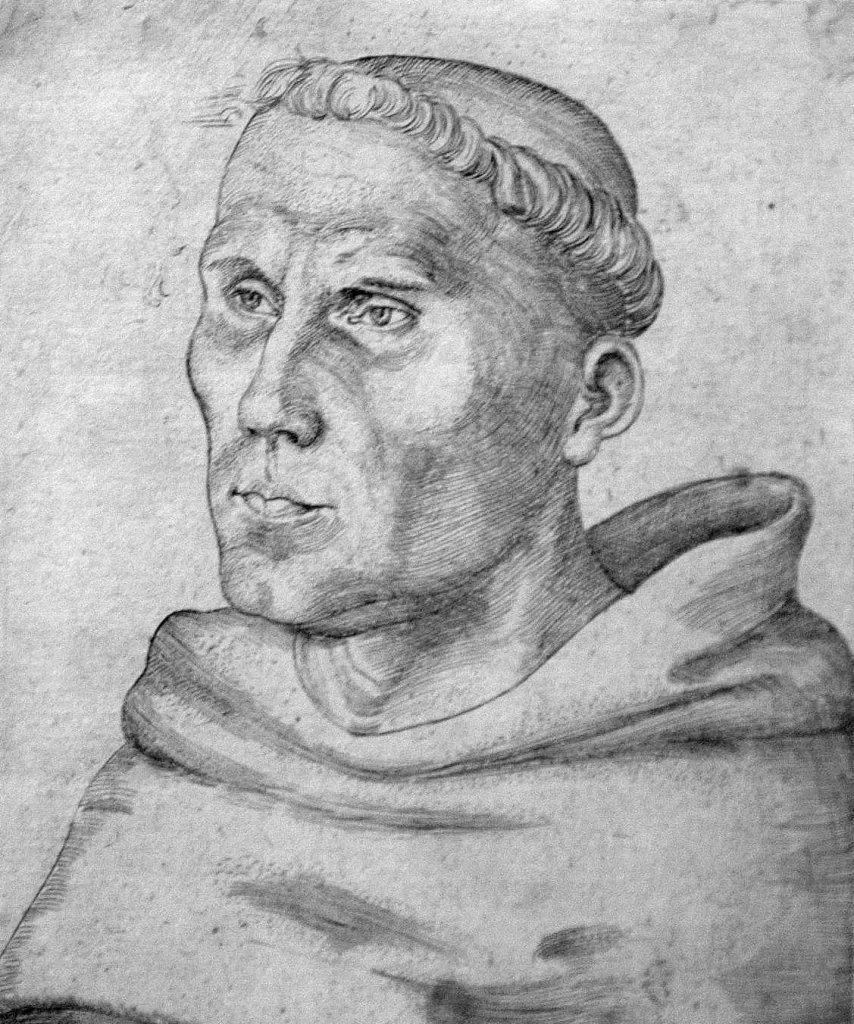 Lutero como monje, por Lucas Cranach