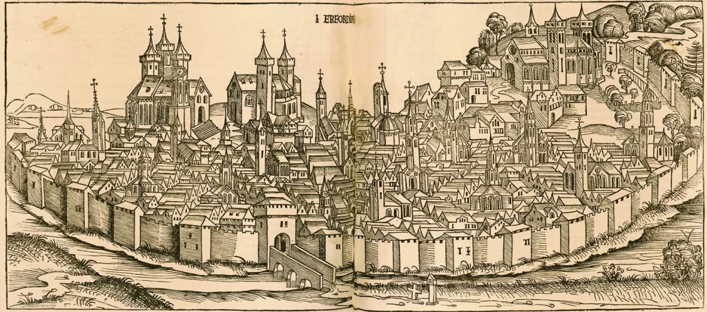 Ciudad de Erfurt a principios del Siglo XVI