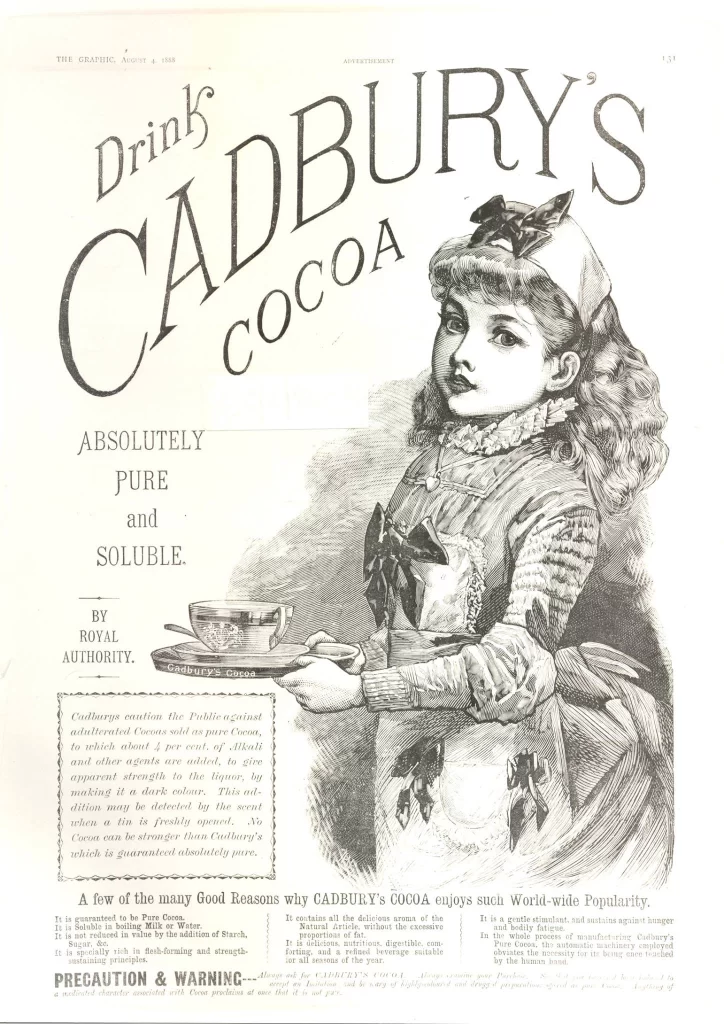 Poster publicitario de la marca Cadbury's